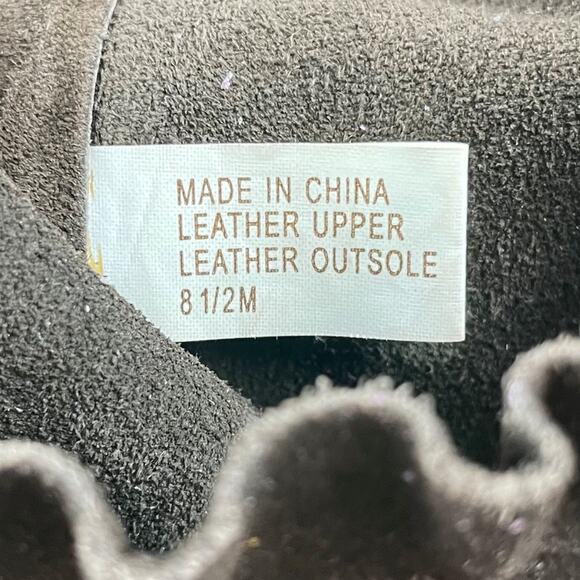 Michael Kors Brown Suede Cinch Elastic Calf Almond Toe Heeled Boots 8.5 - Picture 7 of 7